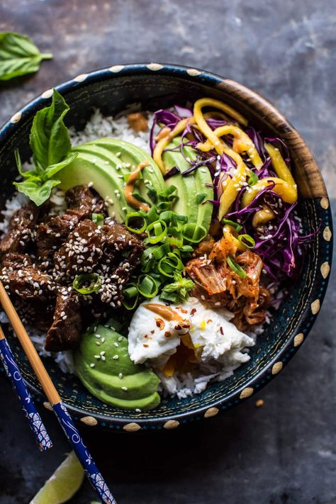 Steak Bowls, Bulgogi Marinade, Grain Bowl Recipe, Korean Bulgogi, Steak And Rice, Half Baked Harvest Recipes, Bulgogi Recipe, Bbq Steak, Beef Bowls