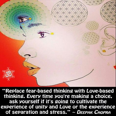 “Replace fear-based thinking with Love-based thinking. Every time you’re making a choice, ask yourself if it’s going to cultivate the experience of unity and Love or the experience of separation and stress.” ~ Deepak Chopra Matt Kahn, Transformation Quotes, Soul Growth, Byron Katie, Course In Miracles, Pineal Gland, A Course In Miracles, Deepak Chopra, Quotes Inspirational Positive