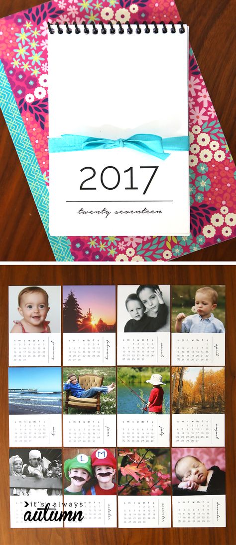 Fabulous DIY gift idea! Mini 2017 photo calendars. Free printables that you can customize with your own photos for a cheap and easy gift. Great Christmas gift idea for family or friends! Inexpensive Diy Christmas Gifts, Gifts For Brothers, Handmade Holiday Gifts, Family Calendar, Fabulous Diy, Easy Christmas Gifts, Diy Gifts For Kids, Christmas Calendar, Easy Diy Gifts