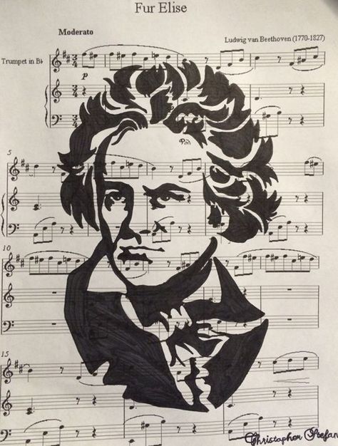 Beethoven Tribute - Christopher Stefan's Art Gallery Beethoven Drawing, Beethoven Wallpaper, Beethoven Aesthetic, Beethoven Poster, Beethoven Art, Piano Drawing, Classical Music Composers, Famous Composers, Musician Art