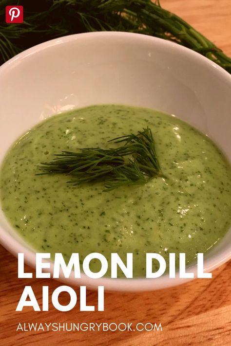 Spice up your chicken, salmon, or plant-based dinner with a bright and creamy aioli! This aioli is similar to a basic mayonnaise - but with an added twist of lemon, dill, and garlic. Add a little more or a little less of each ingredient to create your new favorite summertime sauce. Dill Aioli, Lemon Aioli, Lemon Dill, Plant Based Dinner, Glass Mason Jars, White Wine Vinegar, Aioli, Deviled Eggs, Take Note