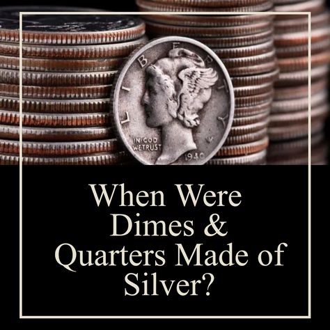 Silver dimes, quarters, and actually even half-dollars usually fall into a category called “junk silver”. This just means that there is no numismatic value to the coin, but it’s made of silver so there’s some value in it because of the silver content. Silver Dimes, Silver Quarters, Quarter Dollar, Half Dollar, Rare Coins, Silver Coins, How To Raise Money, Coin Collecting, Pure Silver