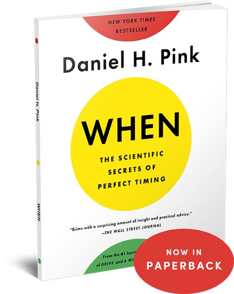 paperbackmockup@72dpi Pink Speaker, Book Launch Ideas, Daniel Pink, Book Bucket, Reading Club, Timing Is Everything, Pink Books, Book Launch, Perfect Timing