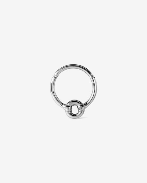 Portal Clicker-Clickers- 1.2mm (16g) - 8mm - Ask & Embla Silver Daith Jewelry, Unique Septum Jewelry, Eyebrow Piercing Jewelry, Jewelry Alternative, Daith Jewelry, Septum Rings, Septum Piercings, Cartilage Jewelry, Eyebrow Piercing