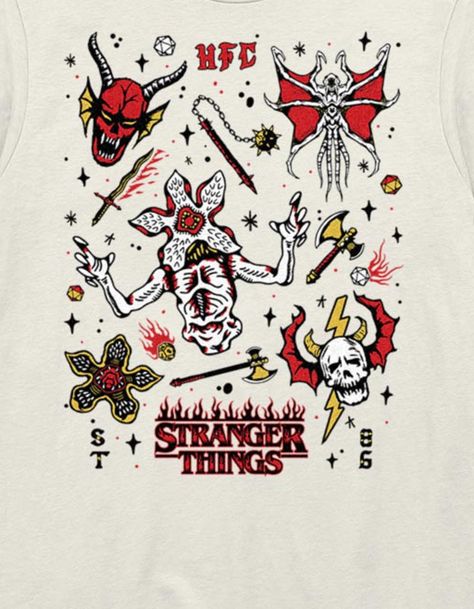 Stranger Things Artwork, The Mind Flayer, Stranger Things Style, Stranger Things Tattoo, Stranger Things T Shirt, Hawkins Indiana, Stranger Things Tshirt, Ink Doodles, Mind Flayer