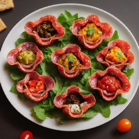 Salami Cups Recipe: Bite-Sized Brilliance - The Fresh Man cook Puff Pastry Salami Recipes, Baked Salami Cups, Salami Chips Baked, Baked Salami Appetizer, Hard Salami Appetizers, Salmon Dip Recipes, Baked Nachos, Salmon Dip, Smoked Salmon Dip