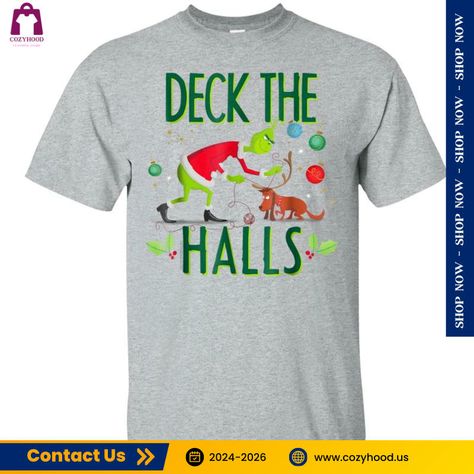 Dr. Seuss The Grinch Deck Halls T-shirt The Green Grump From CozyHood. Discover the perfect blend of comfort and style with our range of shirts. Crafted from high-quality fabrics, our shirts offer a tailored fit and a timeless design that suits any occasion. Whether you're dressing up for a special event or keeping it casual, our shirts are a versatile addition to your wardrobe. Elevate your fashion game with our collection of shirts that exude sophistication and effortless charm. #deck halls #Shirt #Cozyhood Dr Seuss The Grinch, The Grinch, Christmas Wallpaper, Dr Seuss, Classic Shirt, Stylish Shirts, Grinch, Piece Of Clothing, New Outfits