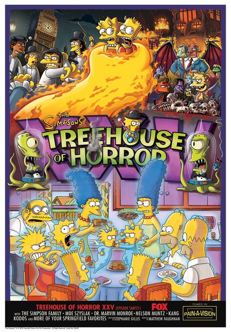 The Simpsons Treehouse of Horror Giclee Prints Tree House Of Horror, Nelson Muntz, House Of Horror, Simpson Tv, Treehouse Of Horror, Simpsons Treehouse Of Horror, The Simpsons Movie, Halloween Episodes, Simpsons Drawings