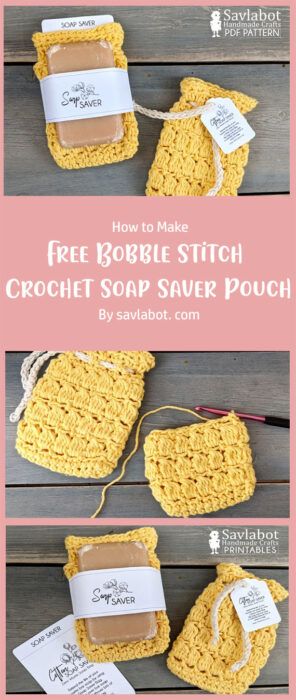 6 Soap Saver Bag Free Crochet Pattern Ideas - Carolinamontoni.com Diy Soap Pouches, Crochet Soap Saver, Scrubbies Crochet Pattern, Bag Free Crochet Pattern, Cotton Crochet Patterns, Soap Saver Bag, Bobble Stitch Crochet, Soap Pouches, Design Kitchen Ideas