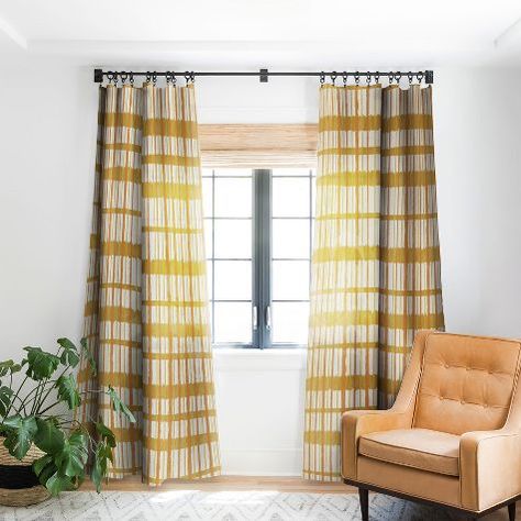 Plaid Curtains, Striped Curtains, Retro Stripes, Deny Designs, Room Darkening, Curtain Rod, Making Room, Curtains Living Room, Window Curtain