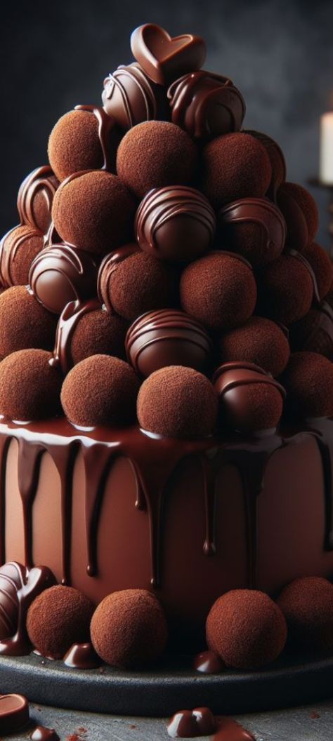 Choco Truffle Cake, Choco Truffle, Truffle Cake, Chocolate Art, Cake Truffles, Decadent Cakes, Easy Cake Decorating, Chocolate Decorations, Air Fryer Recipes Healthy