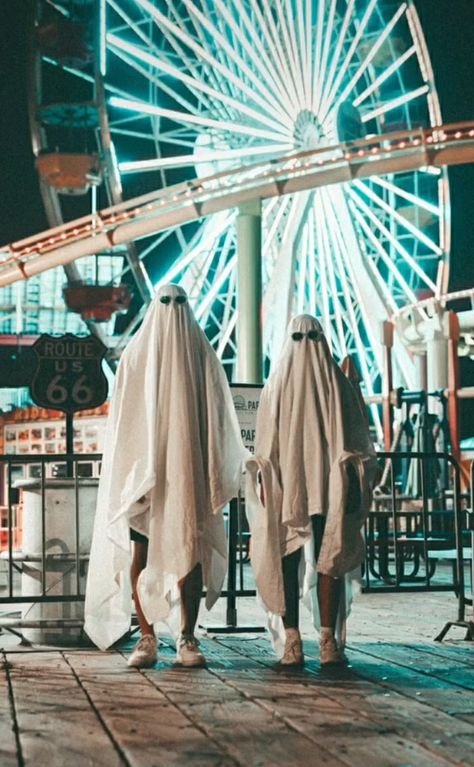 Ghost Photoshoot, Ferris Wheel, Ghost, Wheel, Halloween, Photography, White