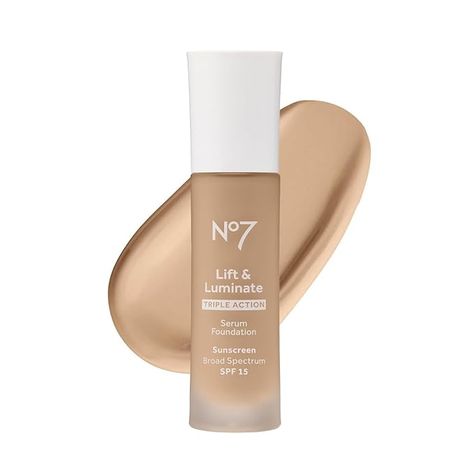 Amazon.com : No7 Lift & Luminate Triple Action Serum Foundation - Warm Ivory - Liquid Foundation Makeup with SPF 15 for Dewy, Glowy Base - Radiant Serum Foundation for Mature Skin (30ml) : Beauty & Personal Care No7 Foundation, Dewy Foundation, Spf Makeup, Foundation With Spf, Light Foundation, Skin Lightening Cream, Serum Foundation, Lightening Creams, Liquid Makeup