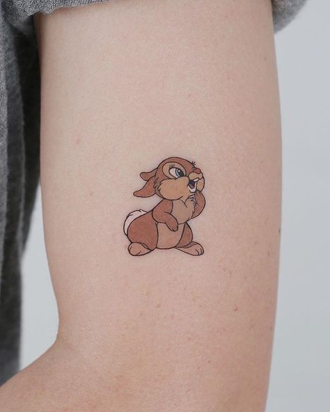 Log Tattoo, Thumper Tattoo, Bambi Tattoo, Thumper Disney, Disney Thumper, Tattoo Disney, Bambi Disney, Disney Tattoos, Tatting