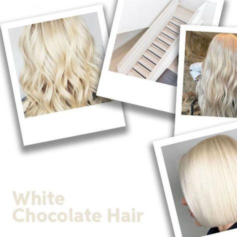 White Chocolate Blonde Hair, White Chocolate Hair Color, Extra Light Blonde Hair, White Chocolate Hair, Hair Color Formulas Wella, Latte Hair Color, Blonde Toners, Latte Hair, Hair Glaze