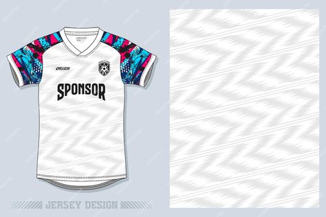 Premium Vector | Jersey design for a jersey for a sponsor Jersey Pattern Design, Jersey Design Sublimation, Jersey Design Ideas, Sports Apparel Design, Cricket T Shirt Design, Jersey Futsal, Cricket T Shirt, Jersey Designs, Sport Shirt Design