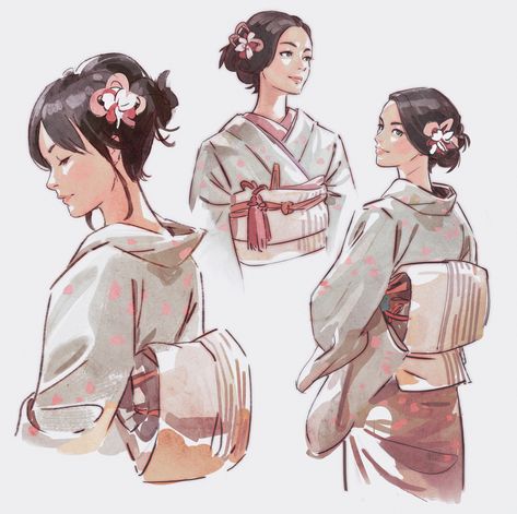 Japanese Traditional Clothing, Eve Online, Concept Art World, Blond Amsterdam, Sucker Punch, Japon Illustration, Japanese Characters, Concept Art Drawing, Poses References