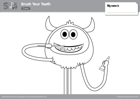 Brush Your Teeth - Super Simple Songs Simple Characters, Teeth Drawing, Simple Songs, Teaching Boys, Classroom Songs, Super Simple Songs, Easy Toddler Activities, Dental Kids, Brush Your Teeth