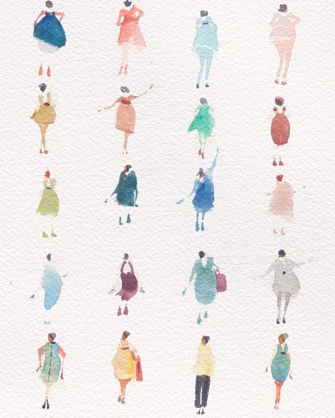 Watercolor People, Modern Watercolor Art, Watercolor Paintings Of Animals, Watercolor Beginner, Sketches Of People, Watercolor Journal, Abstract Watercolor Art, Painting People, Watercolor Painting Techniques