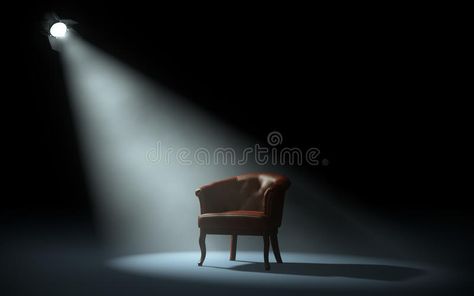 Stage spotlight. Chair on stage under spotlight , #SPONSORED, #spotlight, #Stage, #stage, #Chair #ad Single Spotlight On Stage, Stage Lights Aesthetic, Stage Lighting Theater, Spotlight Aesthetic, Spotlight Illustration, Billy Holiday, Spotlight Photography, Stage Spotlights, Stage Lighting Design