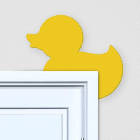 "🦆 Lucky Borders Yellow Rubber Ducky Door Topper - Quirky Charm for Your Bathroom or Nursery Description: Bring a touch of whimsy and childhood nostalgia to your bathroom or nursery with our adorable Yellow Rubber Ducky Door Topper from Lucky Borders! 🦆 Quirky Delight: This charming door topper features an endearing yellow rubber ducky design, adding a playful and cheerful vibe to your bathroom or nursery. Perfect for those who appreciate quirky decor and the joy of bath time memories, it's sure to make bath time or nursery routines extra special. ✨ Exclusive Design: Our exclusive Yellow Rubber Ducky design is a work of art you won't find anywhere else on Etsy. Crafted with care, it captures the innocence and charm of this beloved bath-time companion. 🛁 Reversible Design: Our door toppe Rubber Ducky Classroom, Duck Nursery Theme, Quirky Bathroom Ideas, Ducky Bathroom, Rubber Ducky Bathroom, Duck Decorations, Rubber Duck Bathroom, Duck Bathroom, Duck Stuff