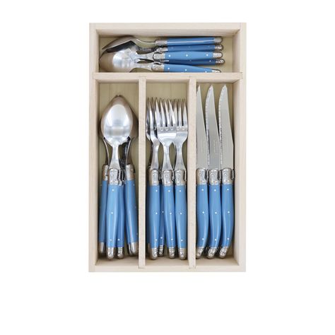 Laguiole Cutlery, Hand Forged Knife, Cutlery Sets, Cornflower Blue, Cutlery Set, Beautiful Table, French Design, Classic Blue, Wood Boxes