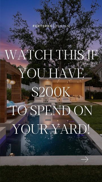 FOXTERRA Design | Landscape & Pool Design on Instagram: "We hear you! 🙌🏼 Not everyone has a million dollar budget!💰 Did you know you can have a gorgeous yard that includes all of your desired features for around $200k? Check this one out! 👀 If you want a backyard like this in 2024, it’s time to get started! DM us or comment the word “book” to schedule your free consultation call today! 📩 #landscapedesign #luxuryhomes #luxuryhome #luxurylifestyle #luxuryoutdoorliving #smallyard #smallspacedesign #backyarddesign #backyardgoals" Foxterra Design, Desired Features, Small Space Design, Design Landscape, Pool Design, Small Yard, Million Dollar, Free Consultation, Pool Designs