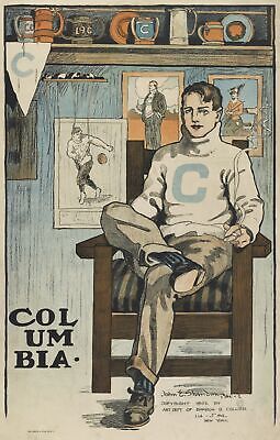 Top Rated Wall Decor Poster.Home room interior art design.Columbia Football team.11569, Home Decor Football Room Wall Art, Vintage College Aesthetic, Albert Muzquiz, Ivy League Acceptance, The Illustrated Man, Boys Boarding School, Vintage Collegiate, Harvard Sweatshirt, The Ivy League