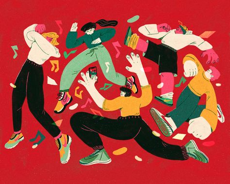 Nike Inspiration, Kids Falling, Be More Active, Flat Illustration, Editorial Illustration, Abstract Shapes, Visual Artist, Visual Identity, Graphic Design Illustration