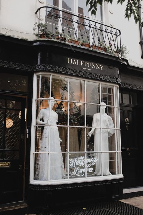 Halfpenny London gowns are fab - must see! #London #Travel Fashion Studio Interior, Halfpenny London, British Lifestyle, Clothing Store Design, Studio Makeup, Royal City, London Boutique, Boutique Ideas, Building Illustration