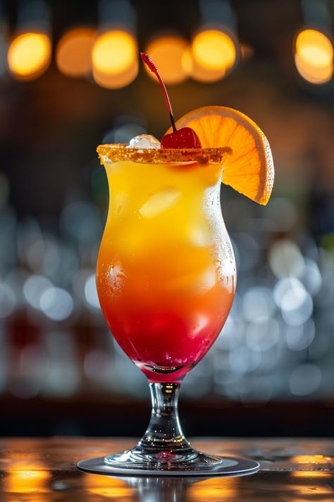 Refreshing Vodka Hurricane Cocktail Recipe #cocktails #cocktailrecipes Bar Wallpaper, Cooking Crafts, Cocktail Images, Passion Fruit Juice, Classic Cocktail Recipes, Skewers Grill, Refreshing Summer Drinks, Fruit Slice, Tropical Drink