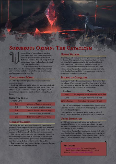 Dnd 5e Homebrew Sorcerer Origin, Homebrew Sorcerer Origins, Dnd 5e Sorcerer Origin, Sorcerer Origins, Dnd Staff, Sorcerous Origin, Magic Types, Sorcerer Dnd, Dnd Subclasses