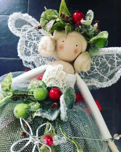 Tree Fairies, Christmas Fairies, Christmas Tree Fairy, Tree Fairy, Apartment Christmas, Toppers Diy, Christmas Apartment, Fairy Tree, Handmade Christmas Tree