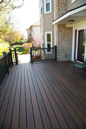 Dark Brown Composite Decking, Cabot Cordovan Brown Stain, Brown Deck Stain, Deck Colours, Deck Paint Colors, Brown Deck, Deck Stains, Dark Deck, Deck Staining