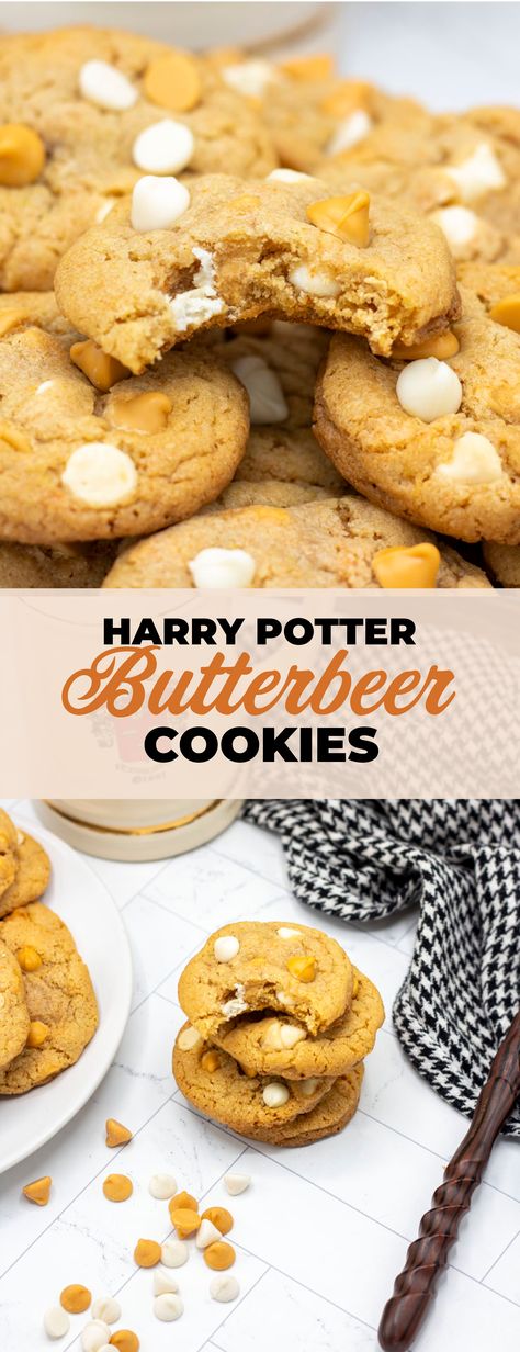 butterbeer cookies; Butterbeer Cookies, Harry Potter Butterbeer, Harry Potter Treats, Harry Potter Desserts, Harry Potter Movie Night, Cottagecore Recipes, Cookies Best, Harry Potter Butter Beer, Harry Potter Movie