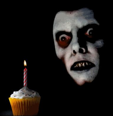 Lol Happy Birthday Horror, Horror Gif, Halloween Gif, Happy Birthday Meme, Creepy Horror, Popular Instagram, Birthday Posts, Birthday Meme, Stuff And Thangs