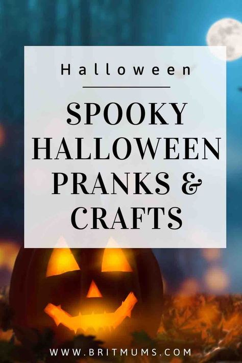 Here are 6 spooky Halloween crafts and pranks you can do at home! (DIY). Great for kids teens and adults. #halloween #pranks Halloween Office Pranks, Halloween Pranks For Office, Halloween Pranks For Kids, Halloween Pranks For Adults, Yard Pranks, Tricks For Halloween, Pranks For Coworkers, Sleepover Pranks, Halloween Diy Kids