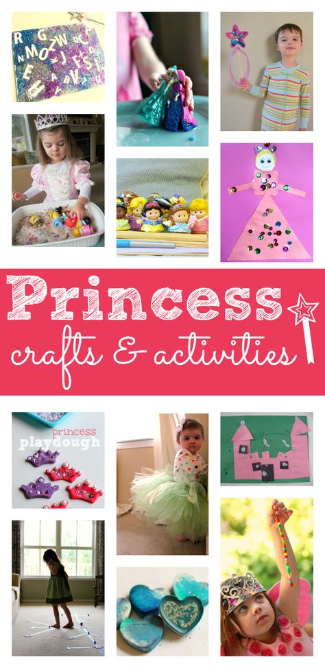 Princess activities for preschool - these are so cute, a great list for your next princess party too! Princess Party Games, Princess Activities, Princess Crafts, Crafts And Activities For Kids, Princess Tea Party, Activities For Preschool, Games Activities, Princess Theme, Wrist Game