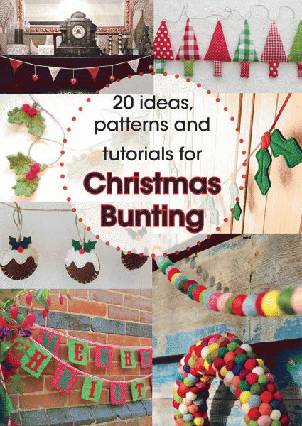 Christmas bunting. Links to lots of great ideas and tutorials. Makes me feel so Christmasy just looking at it. Want to make it ALL!! Christmas Bunting Diy, Christmas Bunting Ideas, Tea Cottage, Bunting Ideas, Diy Festival, Bunting Diy, Christmas Sewing Projects, Festival Ideas, Hobby Craft