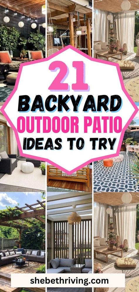 21 Trendy Backyard Patio Ideas To Get Inspired By Back Yard Patio Ideas, Pergola On A Deck, Cosy Patio Ideas, Decorating Gazebo Ideas Backyard, Entertaining Area Outdoor, Backyard Patio Decorating Ideas, Patio Designs, Pergola Decorating Ideas, Backyard Patio Designs Layout