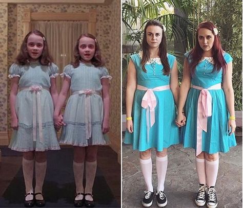 The Grady Twins Twins Dress Up Day, Cute Pics With Friends, The Grady Twins, Two Person Halloween Costumes, Grady Twins, Pics With Friends, Twin Costumes, Make Your Own Costume, Nude Slip Dress