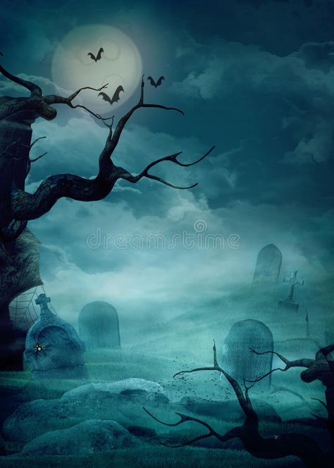 Halloween background - Spooky graveyard Scary Halloween Backgrounds, Halloween Photography Backdrop, Spooky Graveyard, Spooky Night, Halloween Photography, Studio Backgrounds, Vinyl Backdrops, Printed Backdrops, Halloween Photos