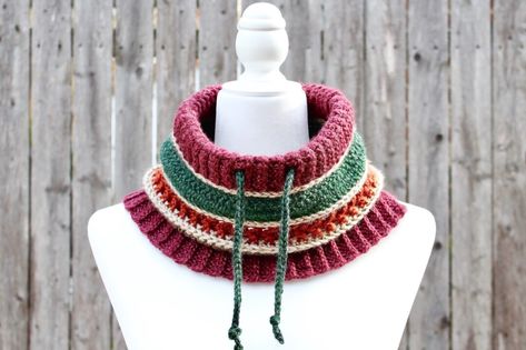 Cowls and Scarves Archives - Tales of Knots Easy Crochet Cowl, Cowl Crochet, Crochet Neck Warmer, Crochet Cowl Pattern, Herringbone Stitch, I Cord, Cowl Pattern, Modern Crochet, Crochet Cowl