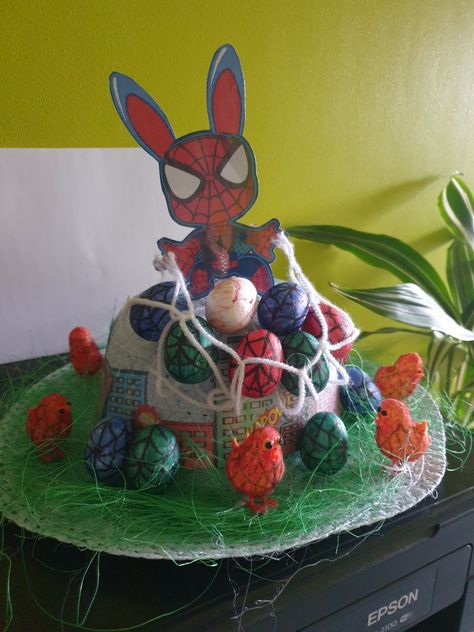 Spider Man Easter Bonnet, Spiderman Easter Bonnet, Easter Bonnets For Boys, Easter Hat Parade, Holiday Crafts Easter, Easter Bonnets, Egg Ideas, Easter Hat, Easter Hats