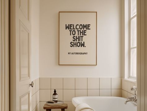 Who says art has to be polite? 😏 Add a little F-bomb flair to your space with our sweary wall art. Because your walls deserve a personality too! 🎨💣 #UnapologeticDecor #InkspyrePrints #wallart #walldecorations #prints #funnyquote #wallquotes #bathroomdecor #hallwaydecor #homedecor #bedroomdecor #funnyart Bare Minimum, Spark Joy, Funny Sarcastic, Hallway Decorating, Funny Art, Wall Quotes, Live Laugh Love, Talk About, Bathroom Decor