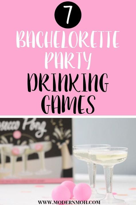 7 funny bachelorette party games to kick off your girls night out. These drinking games are a mix of raunchy/dirty and classy/clean. #funnybachelorettepartygames #bachelorettepartydrinkinggames | modernmoh.com via @modernmoh Disney Brunch, Bachelorette Party Games Funny, Bachelorette Party Games Drinking, Bachelorette Diy, Classy Bachelorette Party, Bride Game, Funny Bachelorette, Bestie Birthday, Awesome Bachelorette Party