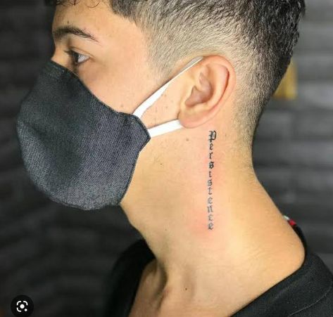 Persistence Tattoo, Neck Tattoo For Guys, Neck Piece, Neck Tattoo, Behind Ear Tattoo, Tattoos For Guys, Cross Necklace, Tattoos, On Instagram