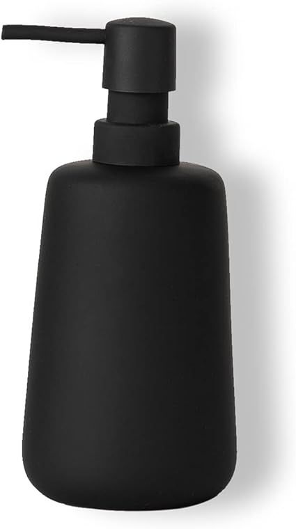 Amazon.com: ABBI NIMO Matte Black Hand Soap Dispenser for Bathroom Countertop, 13 Oz Soft Touch Ceramic Soap Dispenser for Kitchen, Refillable Lotion Dispenser with Rubber Paint : Home & Kitchen Ceramic Soap Dispenser, Hand Soap Dispenser, Bathroom Countertop, Ceramic Hand, Soap Dispensers, Lotion Dispenser, Black Hand, Kitchen Countertop, Black Ceramic