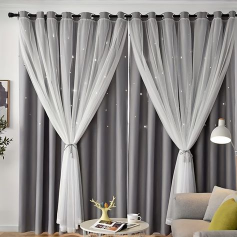 Faster shipping. Better service Double Layer Curtains, Layer Curtains, Dark Grey Curtains, Curtains Nursery, Kids Blackout Curtains, Pink Blackout Curtains, Kids Room Curtains, Grey Blackout Curtains, Curtains Blackout