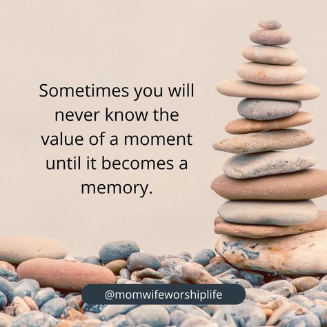 "Sometimes you will never know the value of a moment until it becomes a memory." 🌸✨ This week, as we explore the journey of finding balance in motherhood, let's focus on the power of mindfulness and gratitude. Each moment we spend with our loved ones, no matter how small, is a treasure in the making. Cherish today, for these moments will become our cherished memories tomorrow. ⁠ ⁠ #MomLife #WifeLife #WorshipLife #MentalWellness #WorshipWednesday #MomWifeWorshipLife #ThisIsTheLife Moment In Time, Wife Life, A Moment In Time, Finding Balance, Cherished Memories, The Journey, In Time, Mom Life, Gratitude